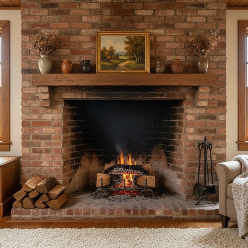 Brick Fireplace Installation
