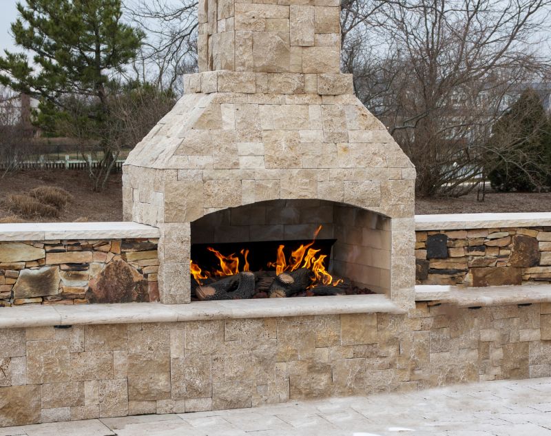 Finished Masonry Fireplace